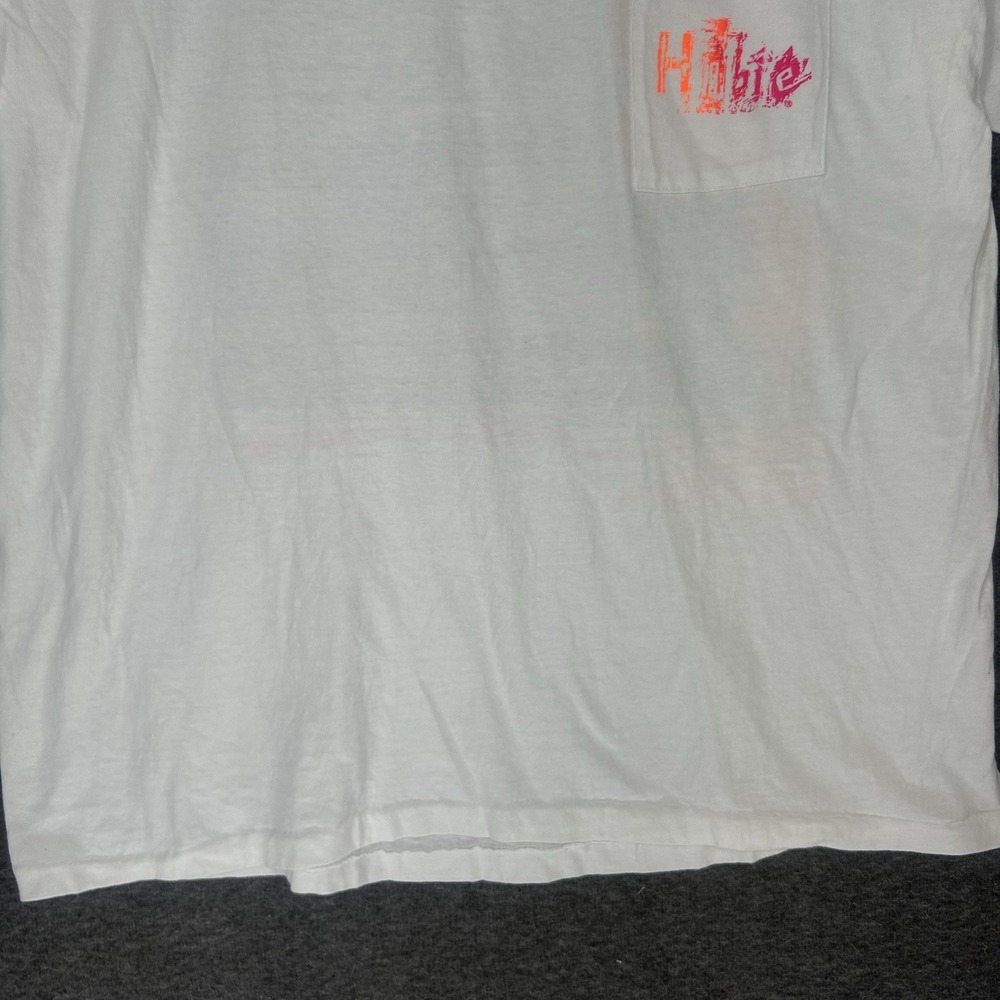 Vintage Hobie T-Shirt 1X Big & Tall White Single Stitch Car Surf Graphic Tee - Picture 6 of 15
